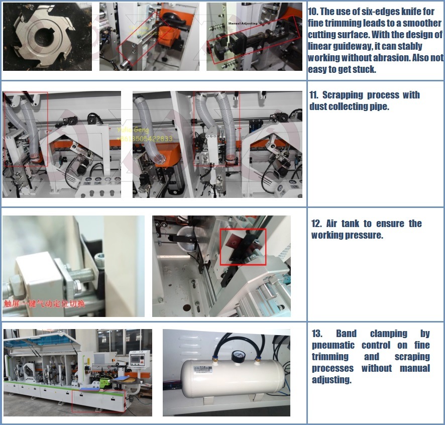 Auto Double Buffing and Flat Scraping Edge Banding Machine