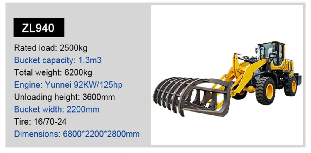 Stock Available China Mini Wheel Loader Big Wheel Loader 5 Ton for Sale