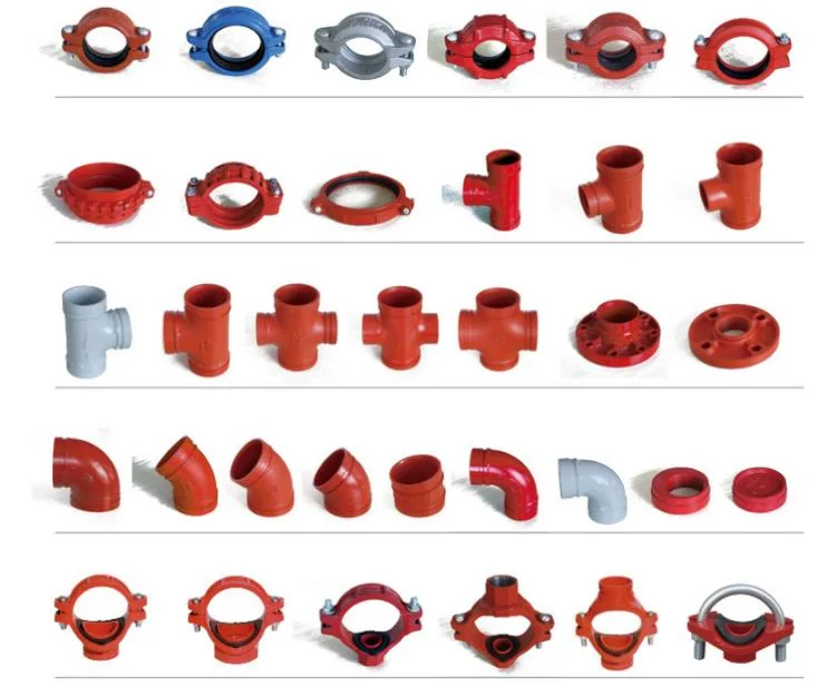 Ductile Iron Grooved Fittings and Couplings Tee/Elbow/Flange/Reducer/Flexible Coupling