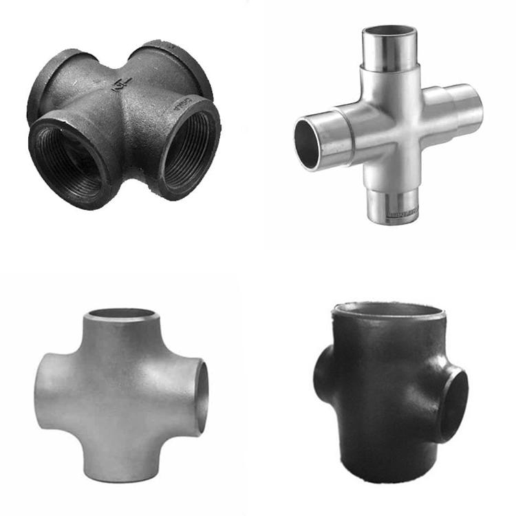 Densen Customized 4 Way Cross Pipe Fitting Socket Weld Threaded Cross Ductile Iron Cross Pipe Fittings