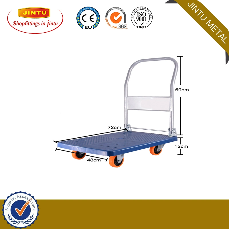 300kg Four Wheels Moving Push Platform Hand Truck Handling Trolley