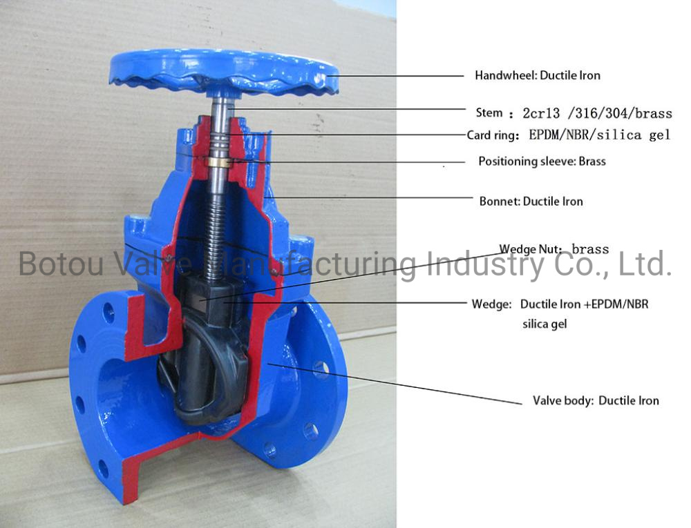 DIN 3352 F4 DN40-1200mm Pn16 Standard Manual Gate Valve by Hand Wheel