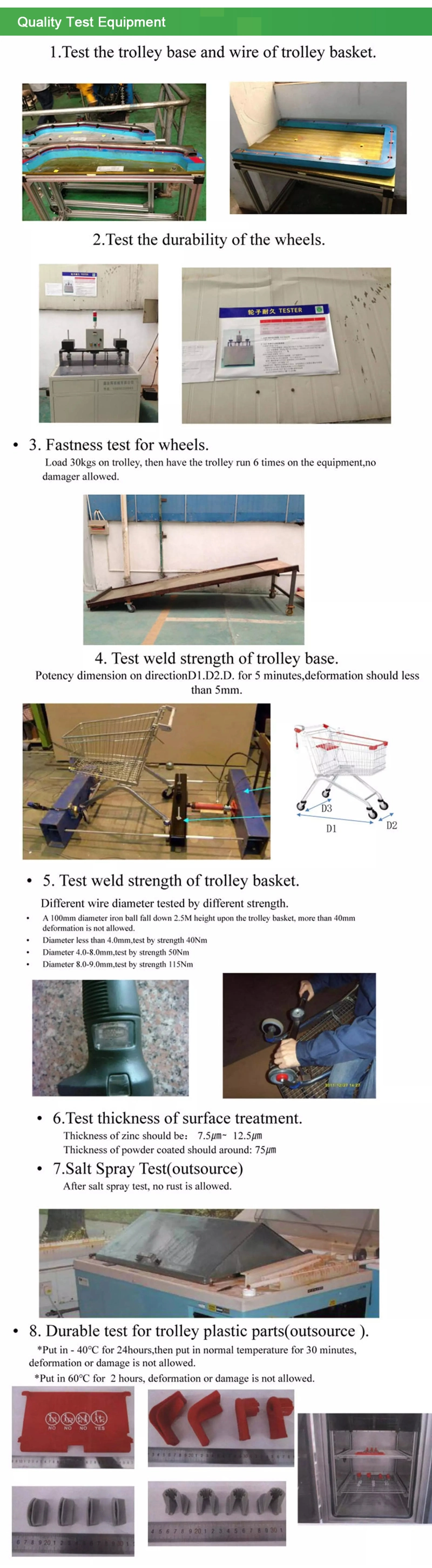 Five Wheels Heavy Duty Warehouse Hand Flatbed Trolley