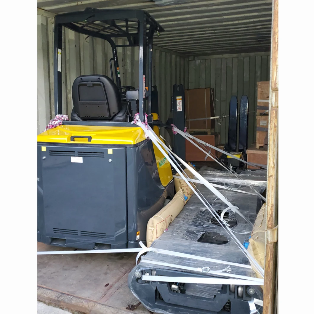 4 Wheel Electric Forklift Truck Large Wheel Forklift Full Electric Pallet with Four Big Tyres