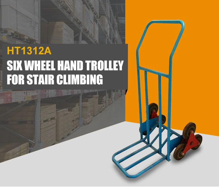 Experienced Foldable Steel Stair Climber Hand Truck 6 Wheels Hand Trolley