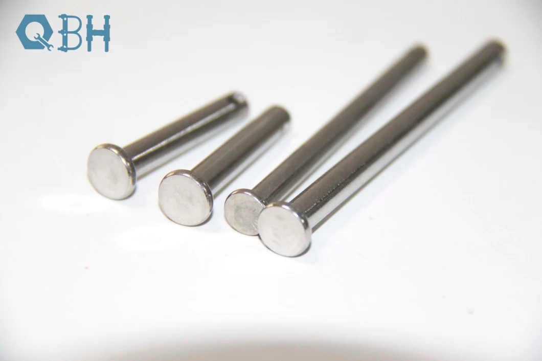 High Quality OEM Stainless Steel Pin Shafts in Flat Head with Hole Cylindrical Pin