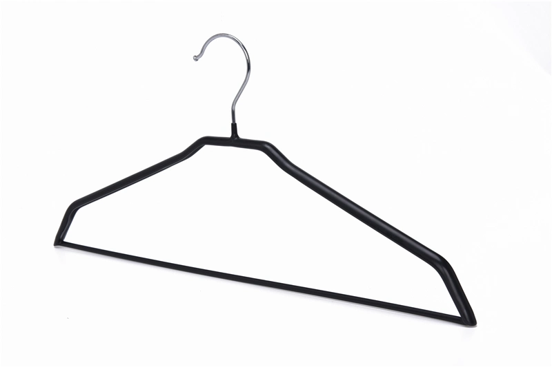 Heavy Duty Laundry Metal Customized PVC Coating Clothes Black Metal Factory Price Hanger