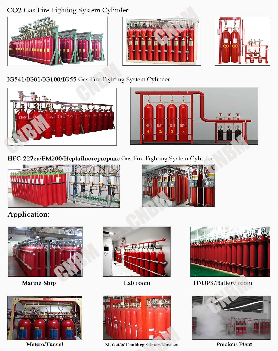 CCS Approved Cylinder (GB5099/ISO9809-1) Marine Ship CO2 Fire Fighting System Cylinder Hexafluoroethane Gas Fire Cylinder Building Fire Fighting System Cylinder