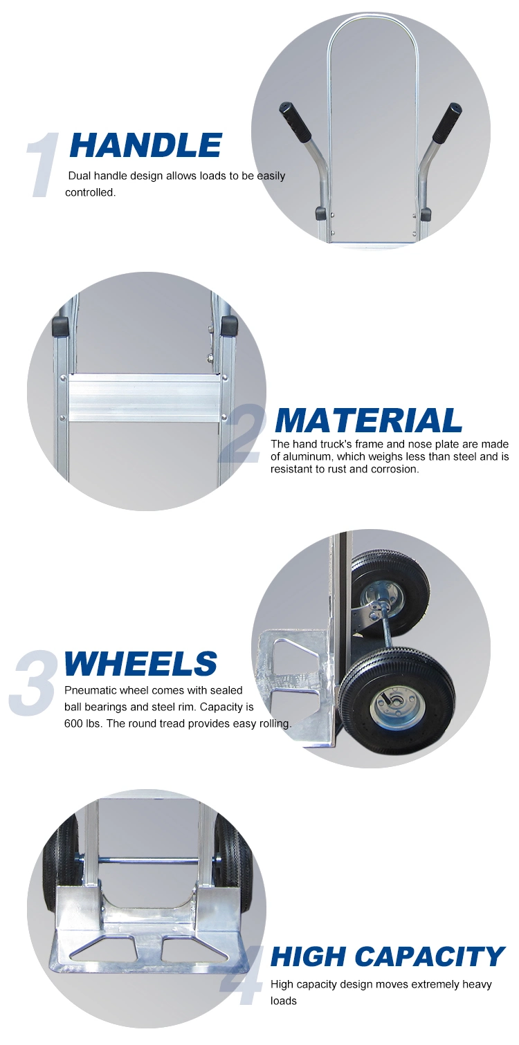 Trolley Hand Warehouse Heavy Duty Industrial Steel Cart Trolley for 2 Wheel Hand Platform Truck