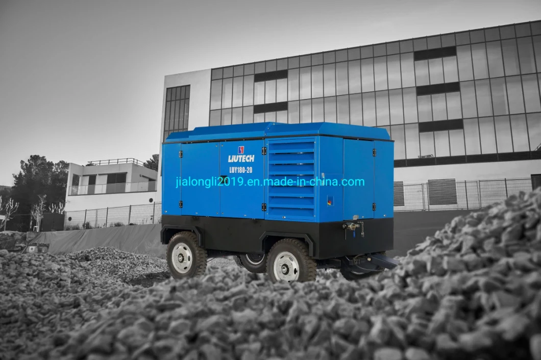 7 Bar Portable Movable Mobile Screw Air Compressor for Drilling Rig