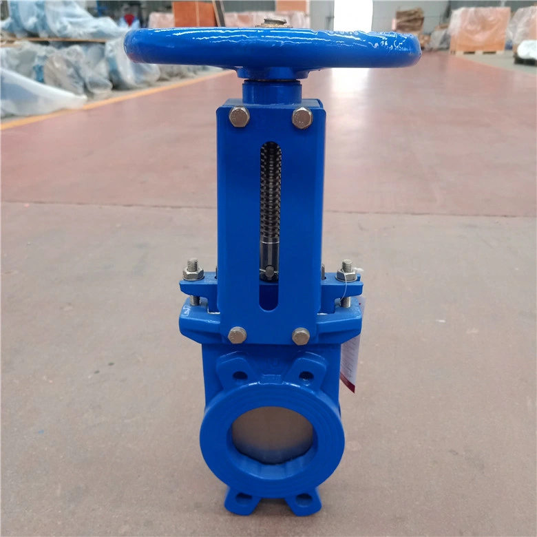 Soft Seal Resilient Seat Ductile Iron Pn10 Knife Gate Valve with Hand Wheel