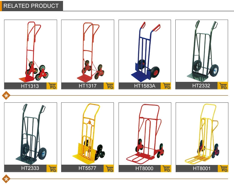 2 Wheels Industrial Used Folding Metal Hand Cart