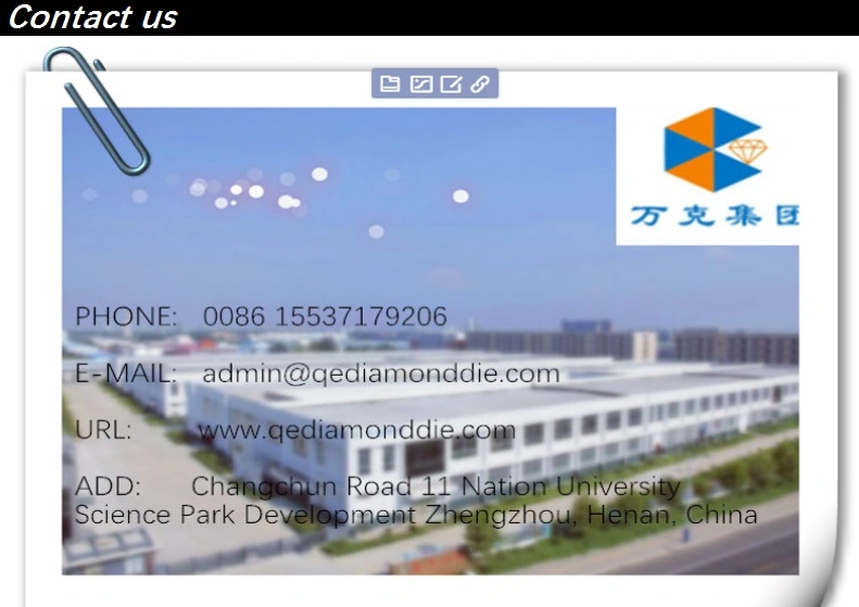 Good Surface Finish Wire Drawing Die Mono Diamond Dies for Precious Metal Wire