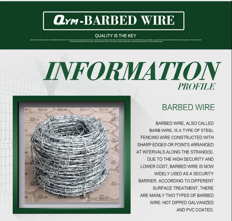 Iron Barbed Wire PVC Coated Barbed Wire Galvanized Barbed Wire