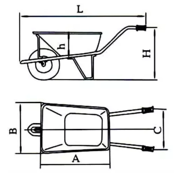 Building Tool Cart Wheel Barrow Tool Cart (WB8613)