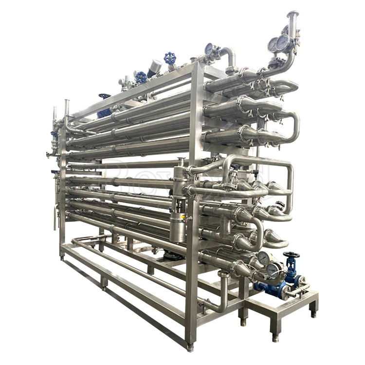 Concentrate pulp tube-in-tube sterilizer Juice pulp tube in tube sterilizer high viscosity juice sterilizer