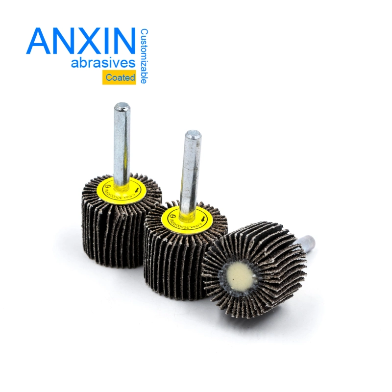50X25X6mm Calcined a/O Abrasive Cloth Metal Stainless Steel Polishing Mounted Flap Wheel