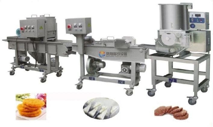 Chicken Veggies Beef Meat Hamburger Patty Burger Maker Making Line