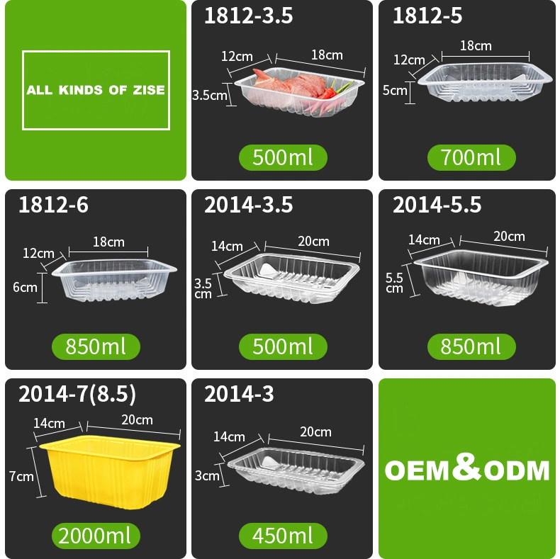 Food Packaging Blister Pet PP Disposable Frozen Beef Lamb Meat Plastic Food Tray