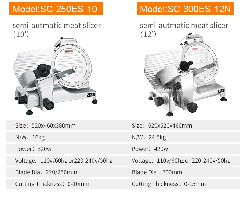 Food Processor Meat Cutting Machine Semi-Automatic Meat Slicer