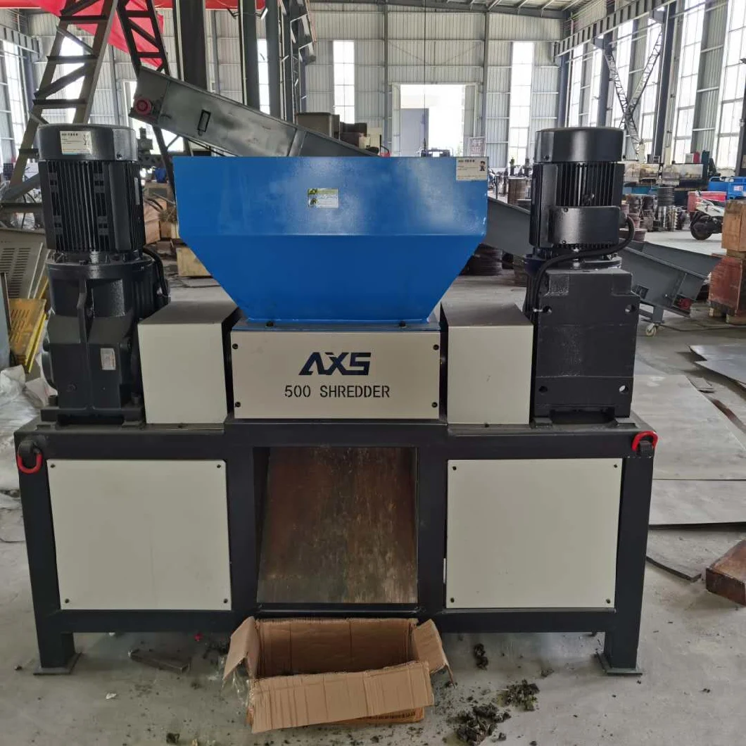 Double Shaft Shredder Plastic Shredder Machine Metal Cloth Hardware Plastic Waste Shredder Recycling Machine Plastic Crusher