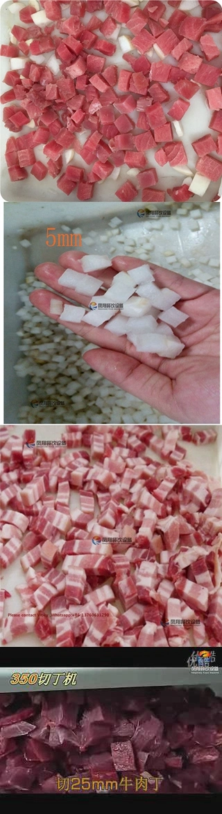 Frozen Meat Cube Dicing Cutter Machine