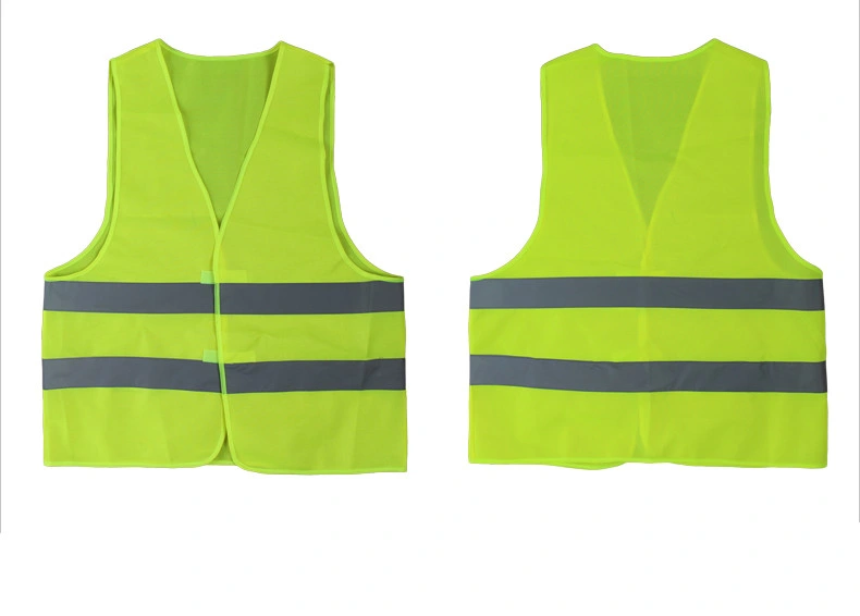 Hi Vis Safety Vest with Zipper Orange Yellow Reflective Vest