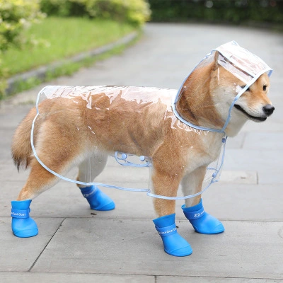 Pet Supplies Dog Transparent Waterproof Outdoor Raincoat