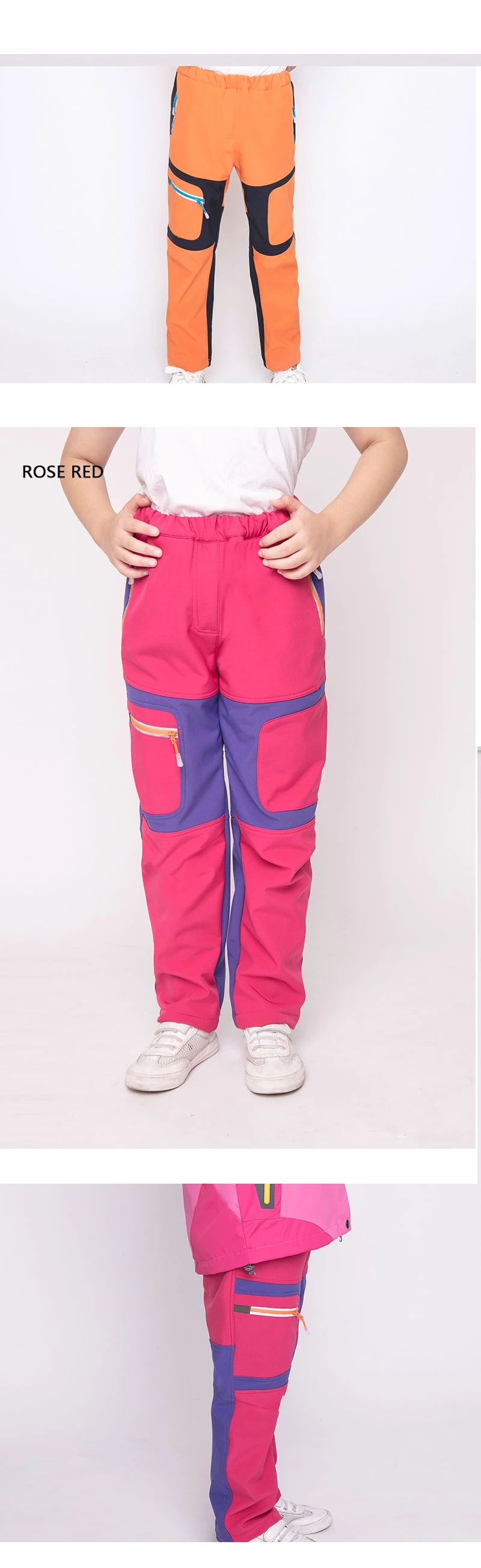 Kids Children Winter Softshell Sports Outdoor Fleece Lined Pants