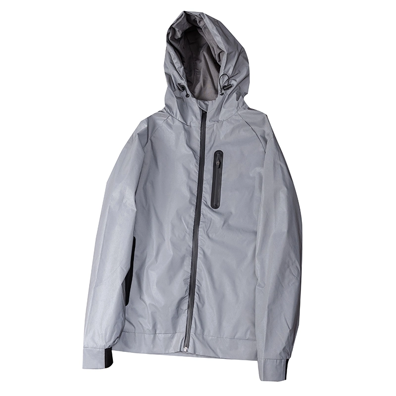 Reflective Jacket Windbreak Hooded Men Winter Jacket Reflective Jacket