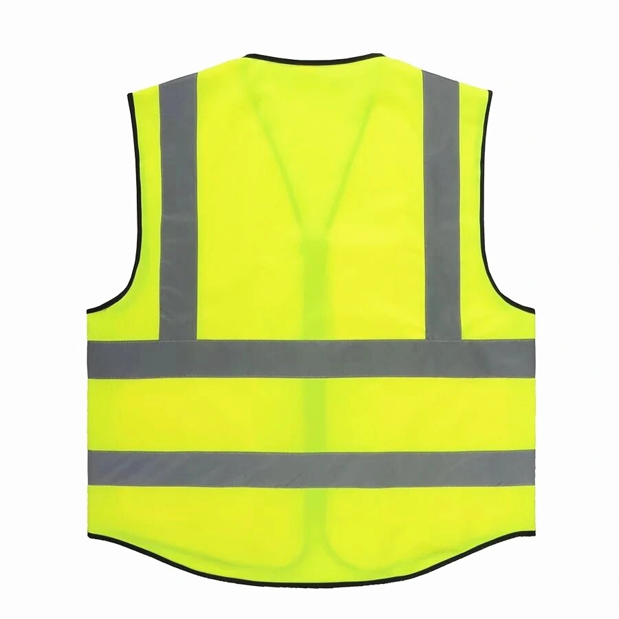 Hi Vis Safety Vest with Zipper Orange Yellow Reflective Vest