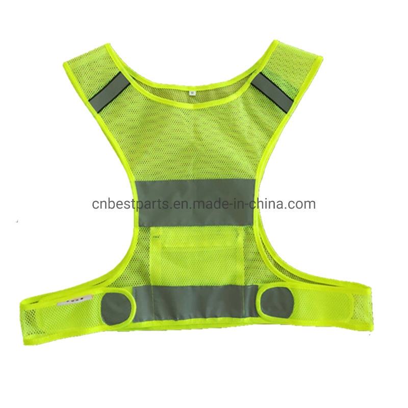 Illuminated LED Safety Vest Fire Police Lime Green High Vis Visibility Reflective Gear