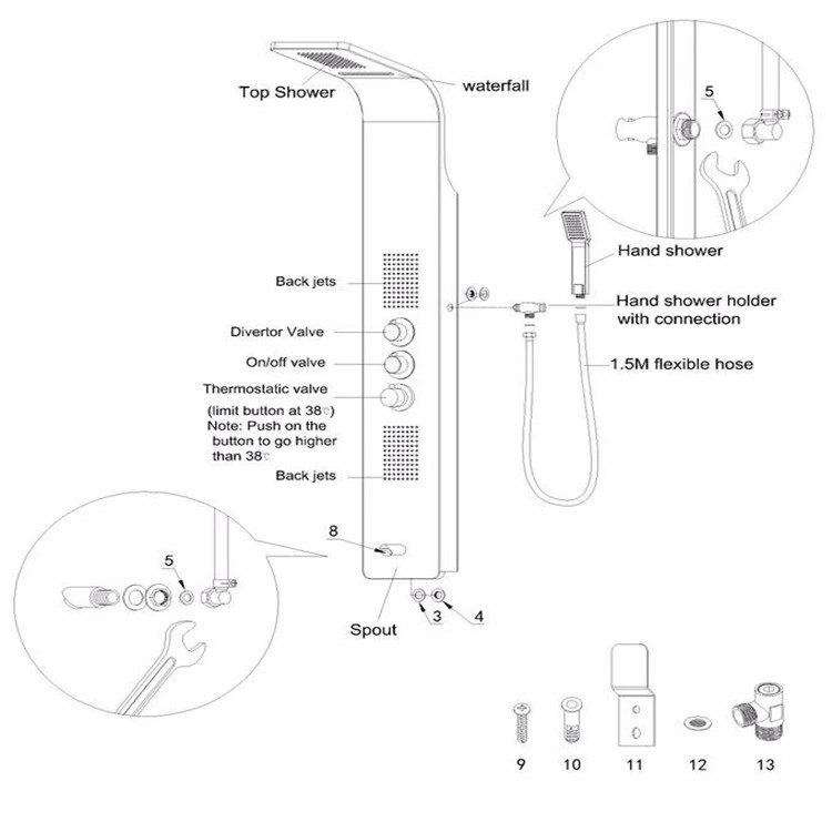 Rain Shower Panel Rain Shower Rain Mist Shower Head