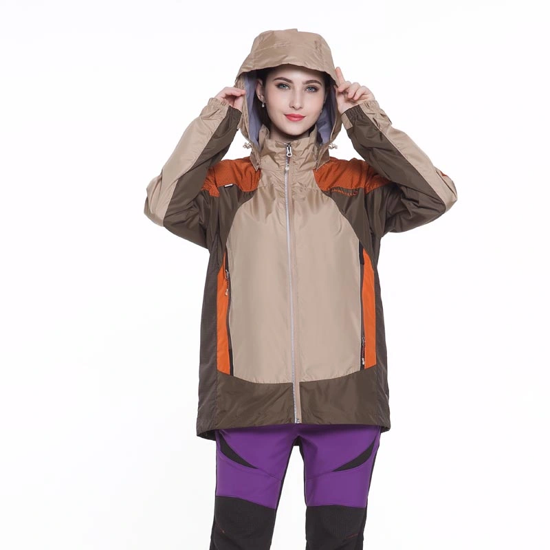 100% Polyester Custom Windbreaker Waterproof Hooded Jacket