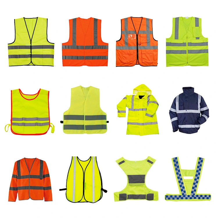 Hi Vis Safety Vest with Zipper Orange Yellow Reflective Vest