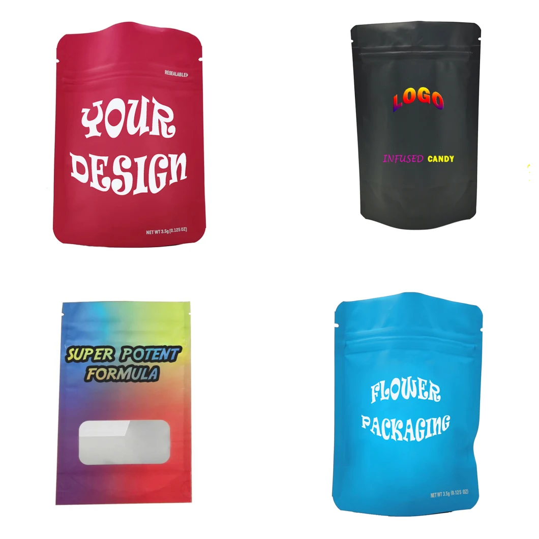 Heat Seal Candy Snack Food Packaging Ny PE Pet Custom Plastic Stand up Pouch Doypack Free Design Rice Bottle Smell Proof Soft Touch Aluminum Vitamin Cookie Bag