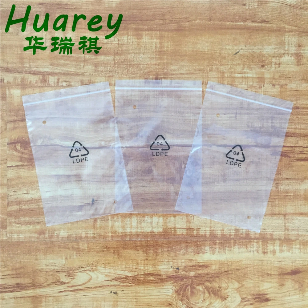 PE Seal Clear Plastic Zipper Bag Resealable Zip Lock Bag
