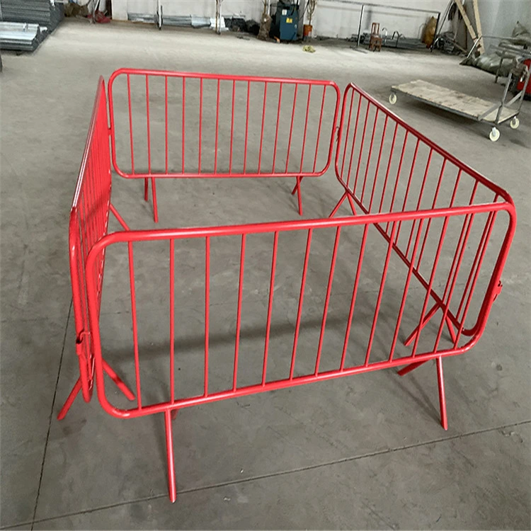 Powder Coated Highway Temporary Crowd Control Barrier &Road Steel Barrier