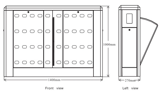 Automatic Flap Barrier Turnstile. Wing Barrier, Price Turnstile