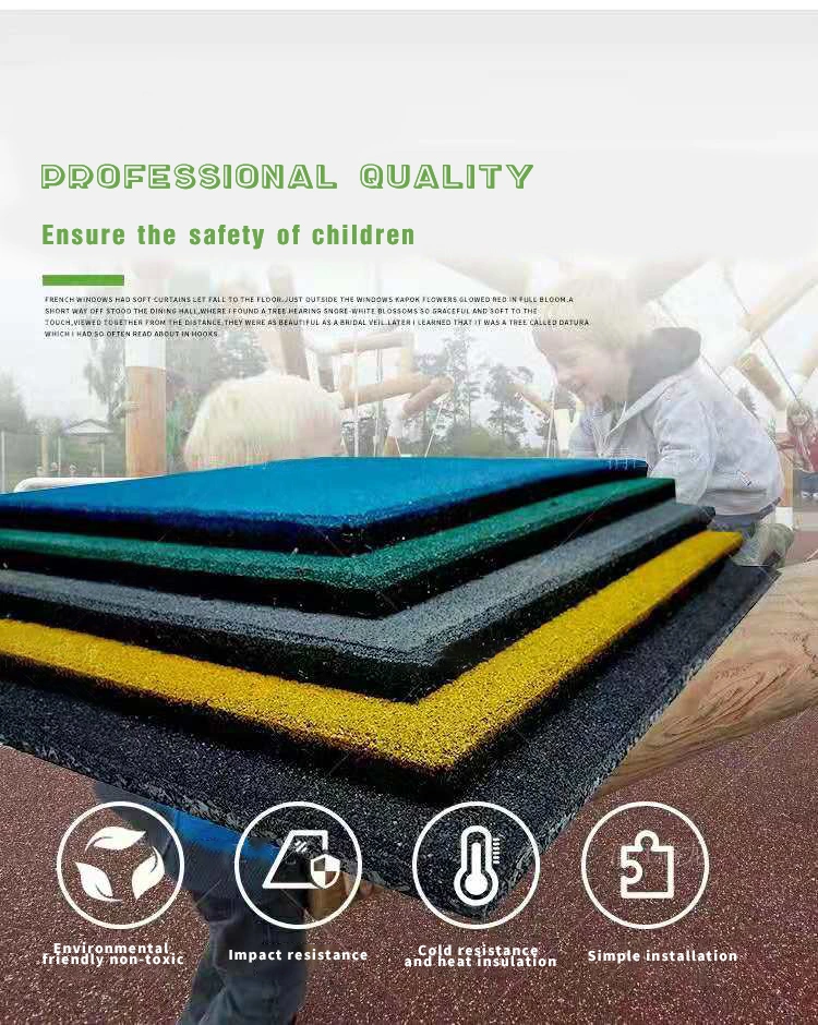 30 mm Shock and Noise Absorbing Rubber Mats EPDM Flooring Rubber Outdoor