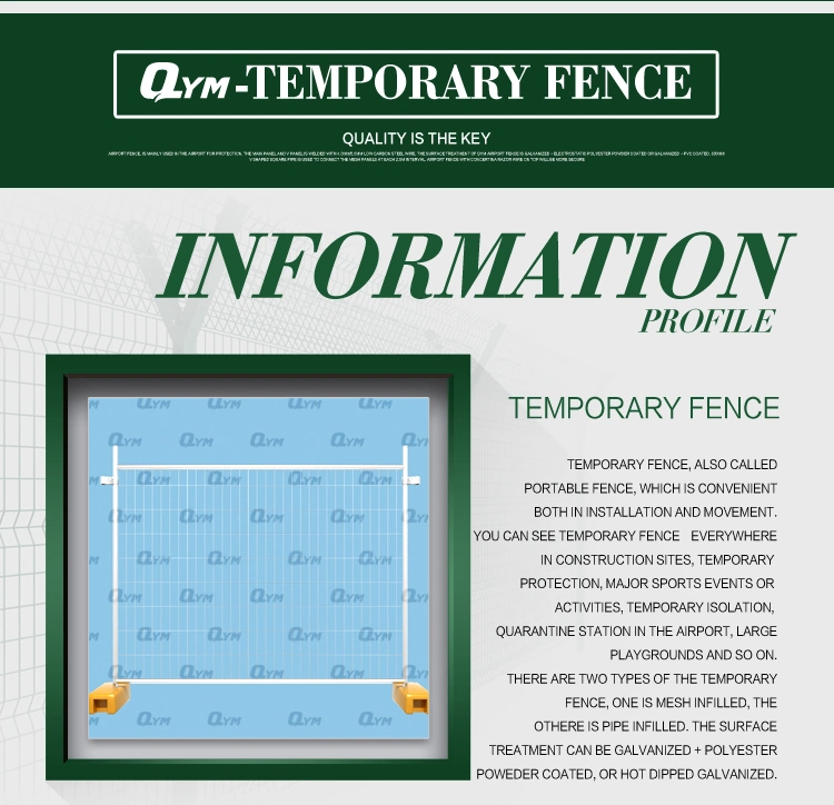 Used Temporary Fence Panels Construction Crowd Control Barrier for Sale