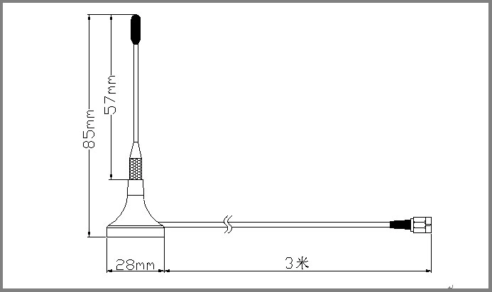 External Flat GSM Antenna with SMA Male (GKAGSM019) GSM Antenna