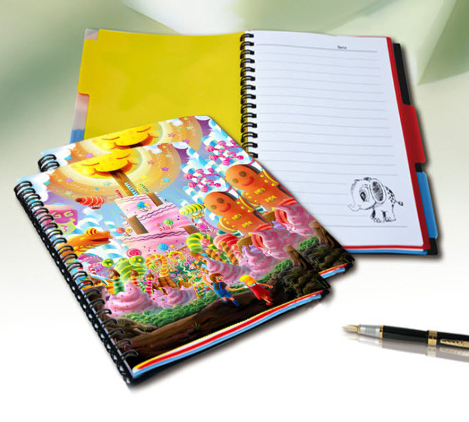 E-Co Friendly 3D Lenticular Writing Lenticular Recipe Notebook for Note