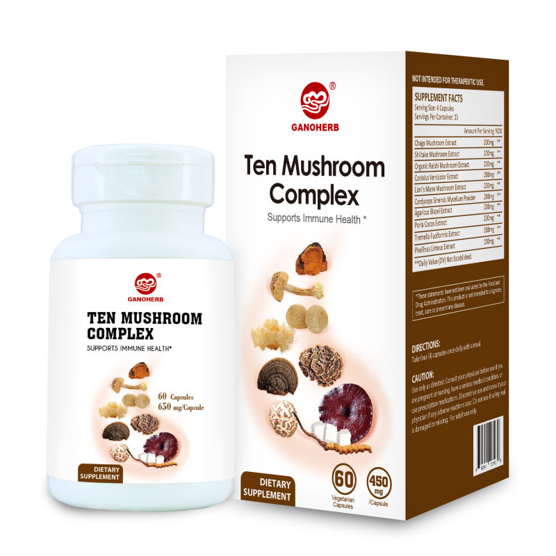 Ten Mushroom Reishi Fungi Capsule for Immune Health
