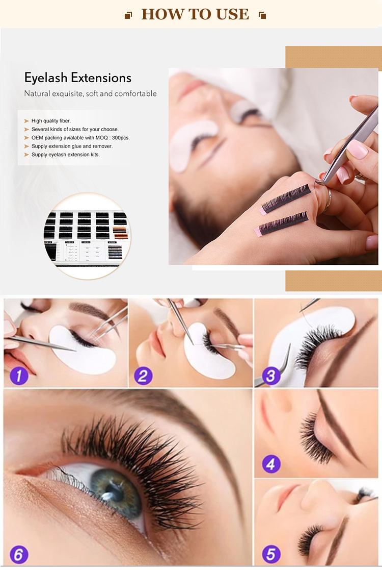 Mix Length Extension False Eyelashes Matt Individual Eyelash Extension