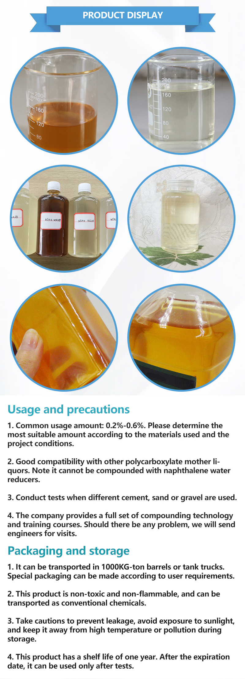 Factory Outlet PCE Mother Liquor Concrete Admixture Superplasticizer Polycarboxylic Acid