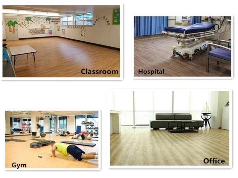 Plastic Floor Vinyl Spc Floor 4mm Wood Floor Tile