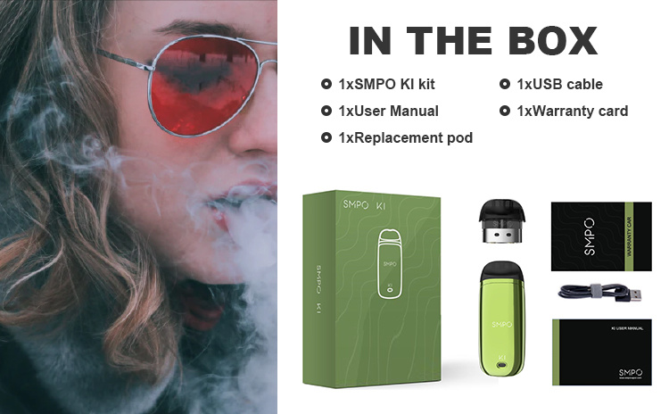 Refillable Vape Pod System Vape Kit with Black Pods Smpo Refillable Vape Pods