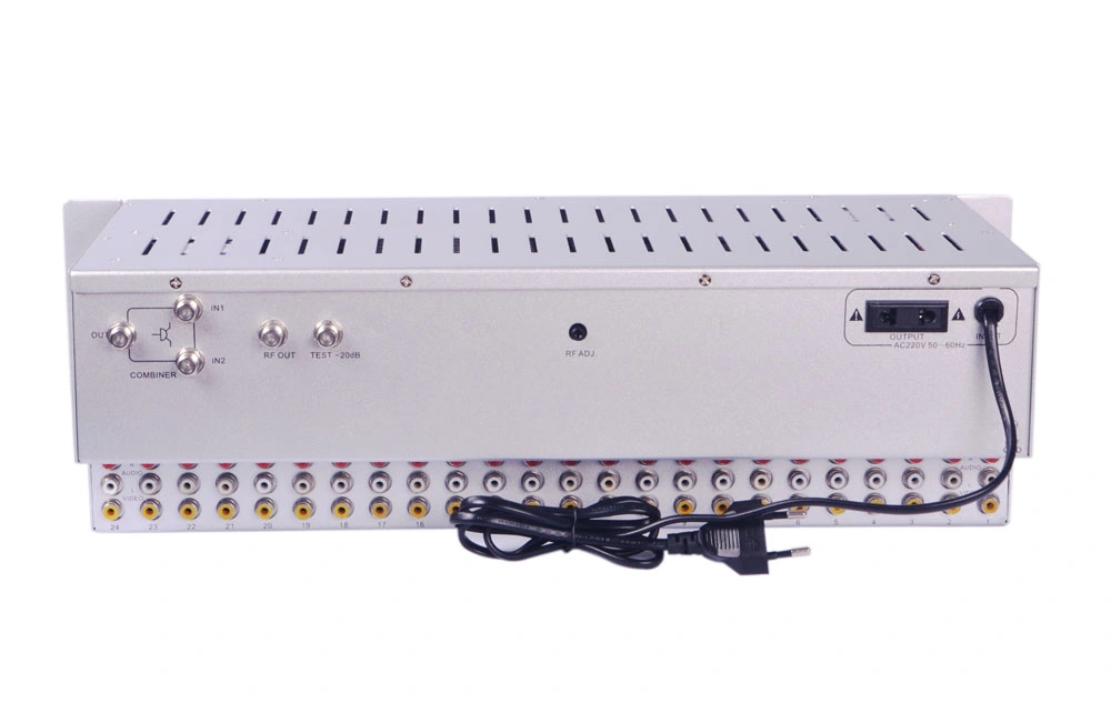 24 Channel RF Modulator 47-860MHz Analog 24 in 1 Fixed Modulator