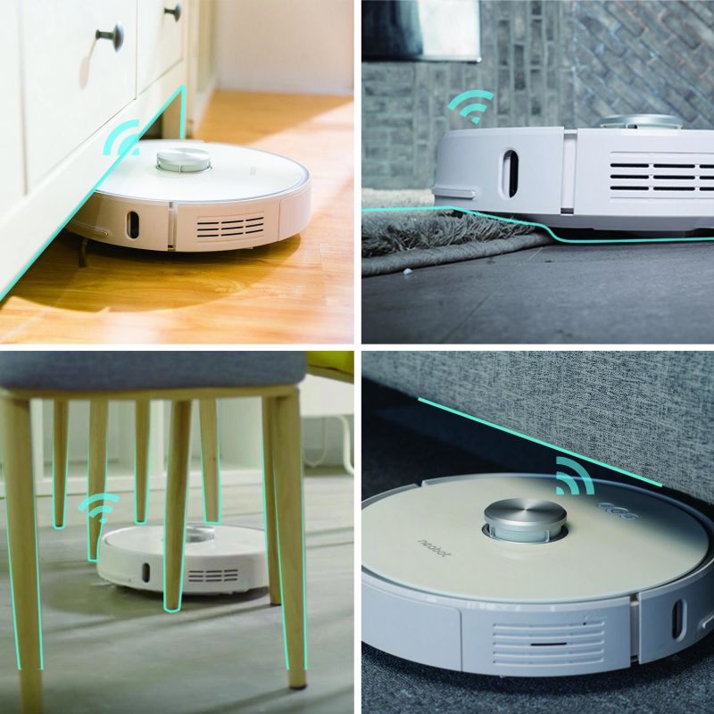 Robot Vacuum Cleaner with Self Emptying Dustbin for Home Kitchen and Hotel